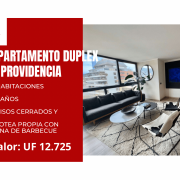 MAGNIFICO DEPARTAMENTO DÚPLEX EN PROVIDENCIA CON AZOTEA PROPIA