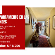 Departamento último piso de 106 m2 en Las Condes