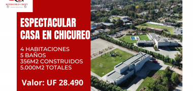 ESPECTACULAR CASA EN CHICUREO, REGIÓN METROPOLITANA 