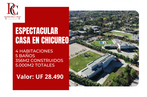ESPECTACULAR CASA EN CHICUREO, REGIÓN METROPOLITANA 