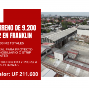 TERRENO 9.200 M2 A LA VENTA EN FRANKLIN, SANTIAGO, CHILE