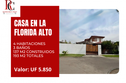 CASA EN LA FLORIDA ALTO, REGIÓN METROPOLITANA 